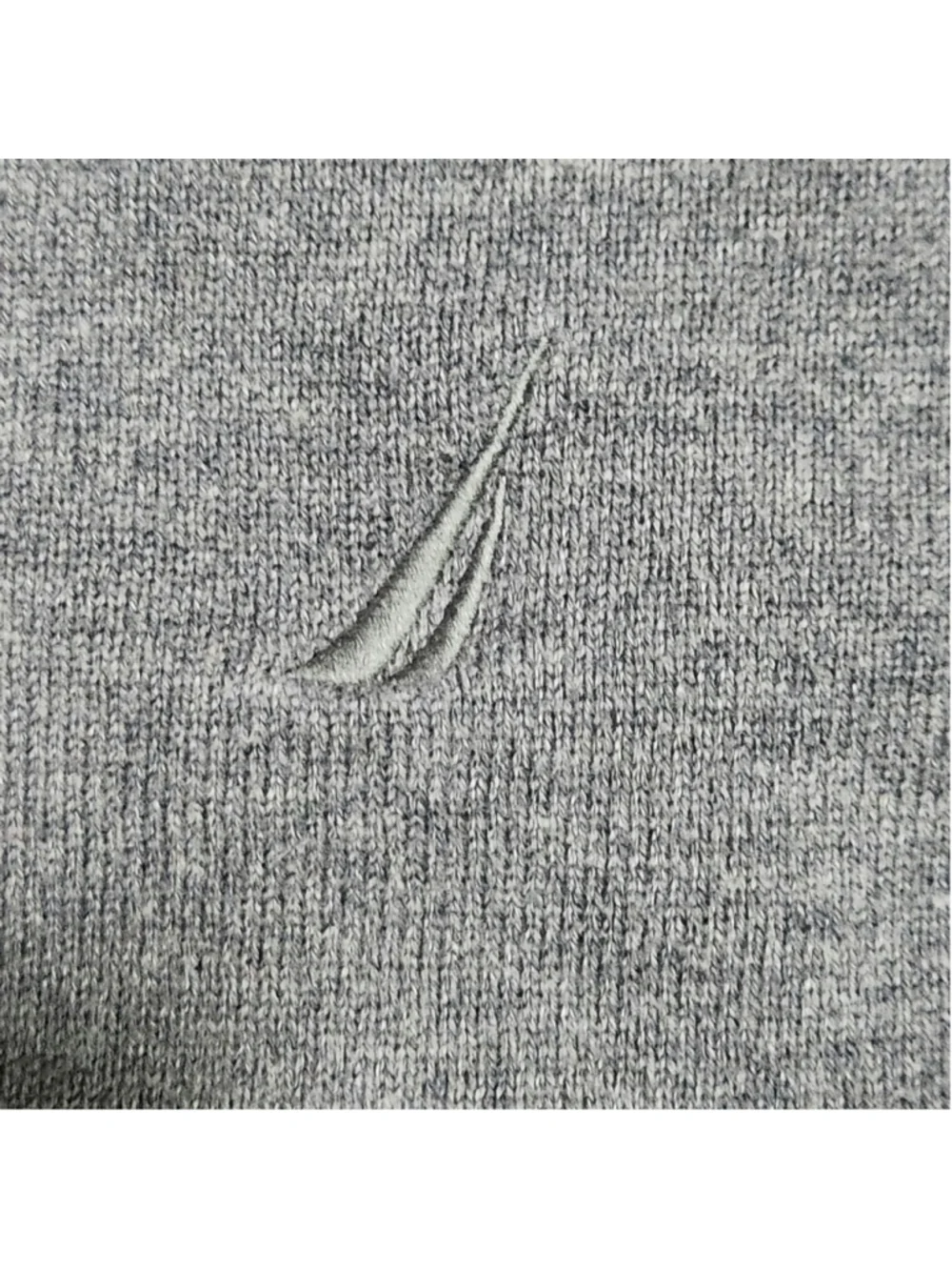 Nautica Mens Gray V Neck Long Sleeve Sweater Shirt Large